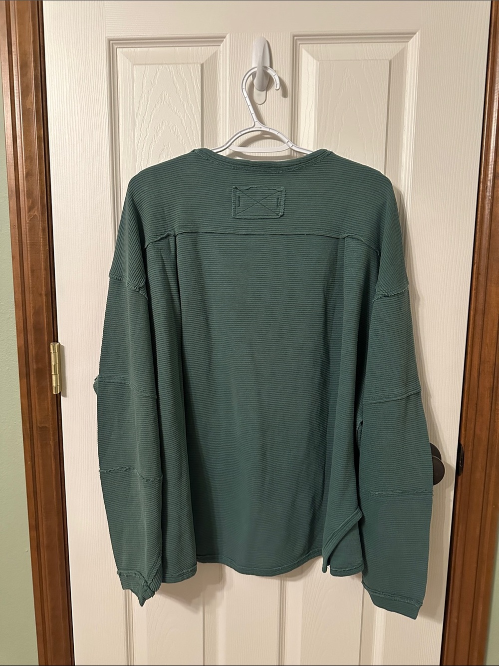 We The Free Women’s Teal Ribbed Crewneck Sweater - Picture 3 of 3